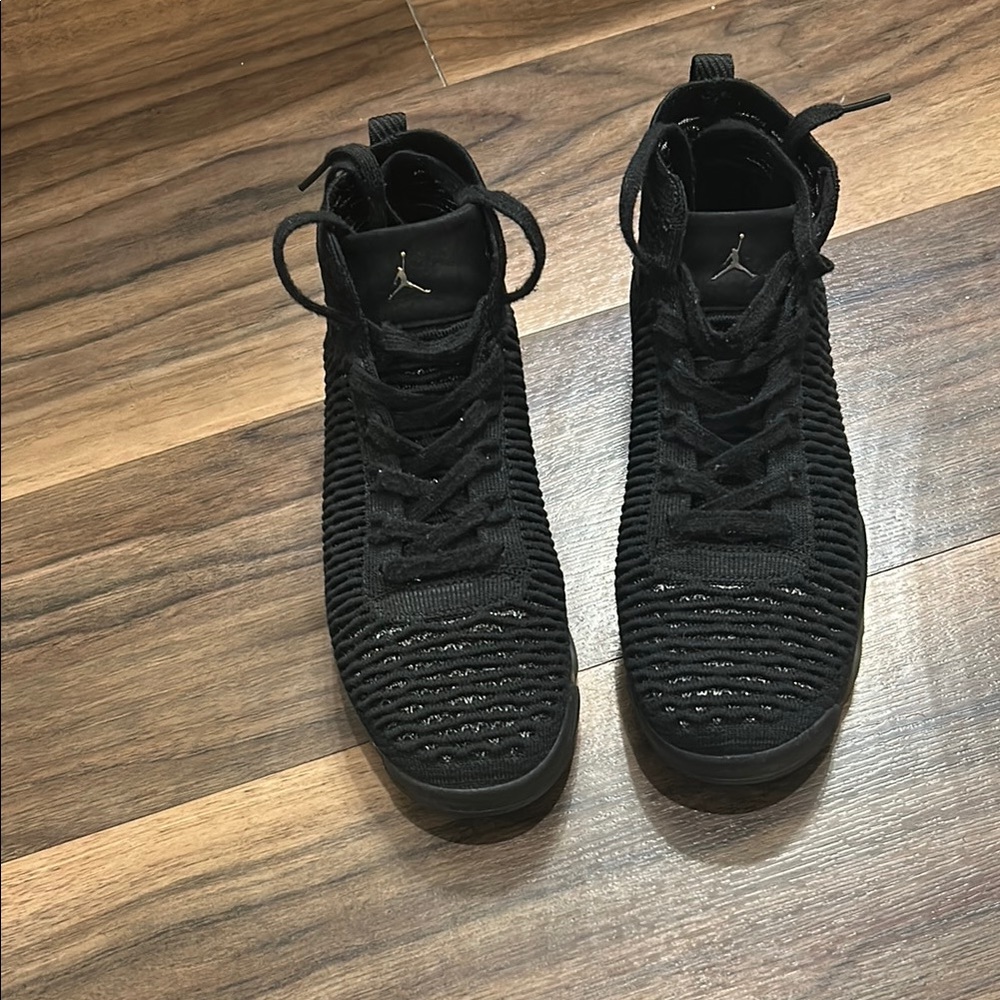 Jordan Black Knit High-Top Sneakers